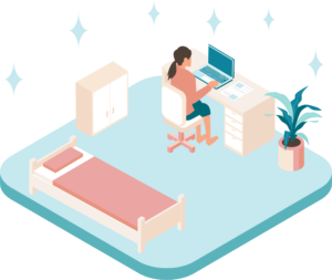 ピカピカの部屋のイラスト